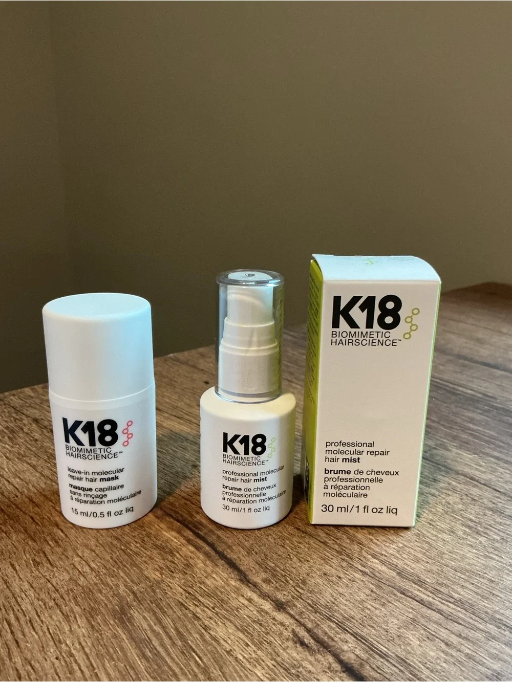 K18 Biomimetic Hairscience Leave-In Repair Mask & Mist Duo